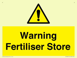 Warning Fertiliser Store
